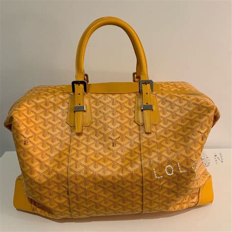 goyard yellow duffle bag